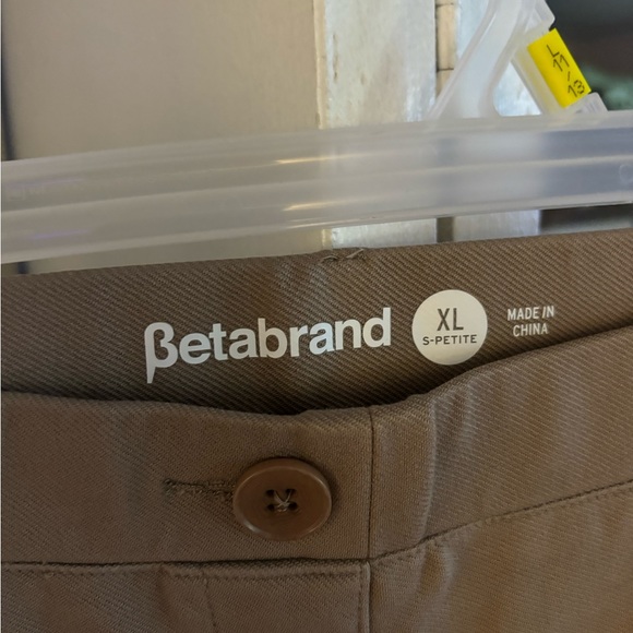 Xl short petite Betabrand khaki straight leg dress pants - Picture 2 of 4